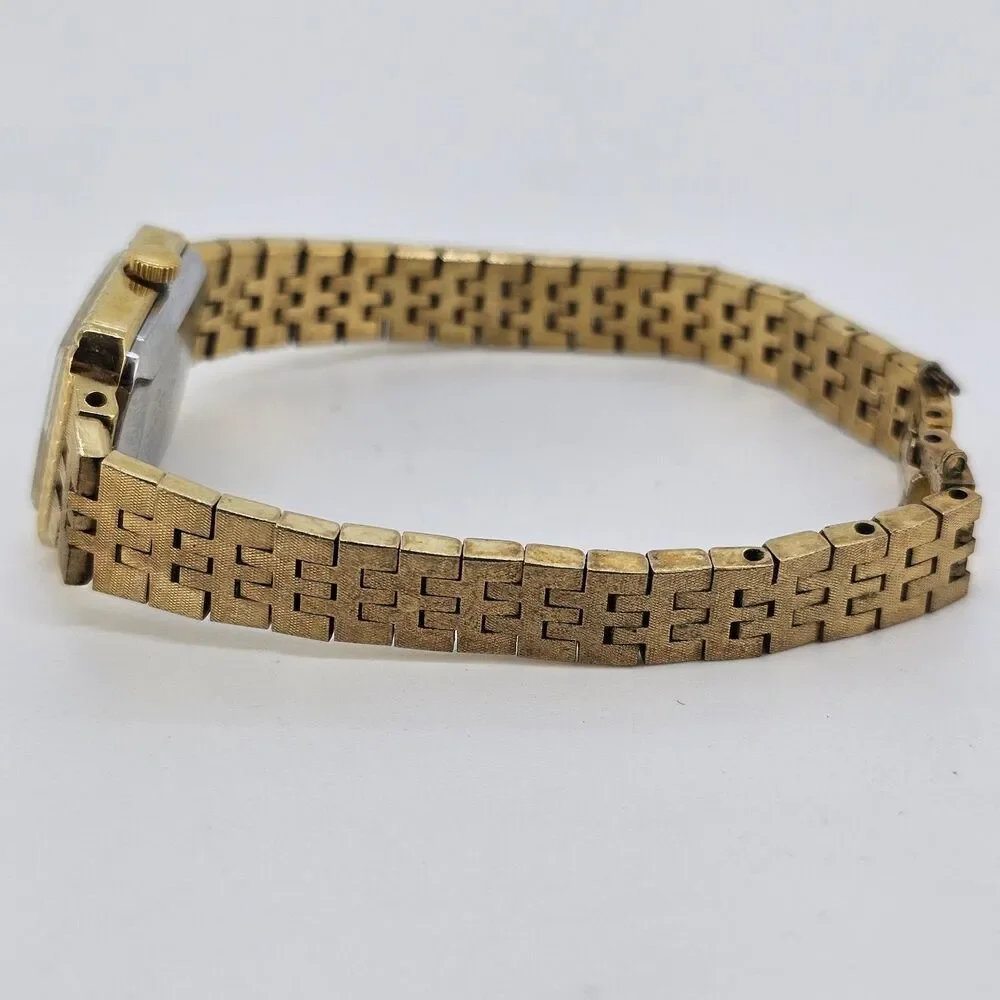 VTG Pulsar Watch Women 19MM Gold‎ Tone Dial Gold Bracelet 6.5